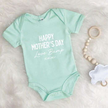Happy Mother's Day Love Bump Babygrow, 7 of 8