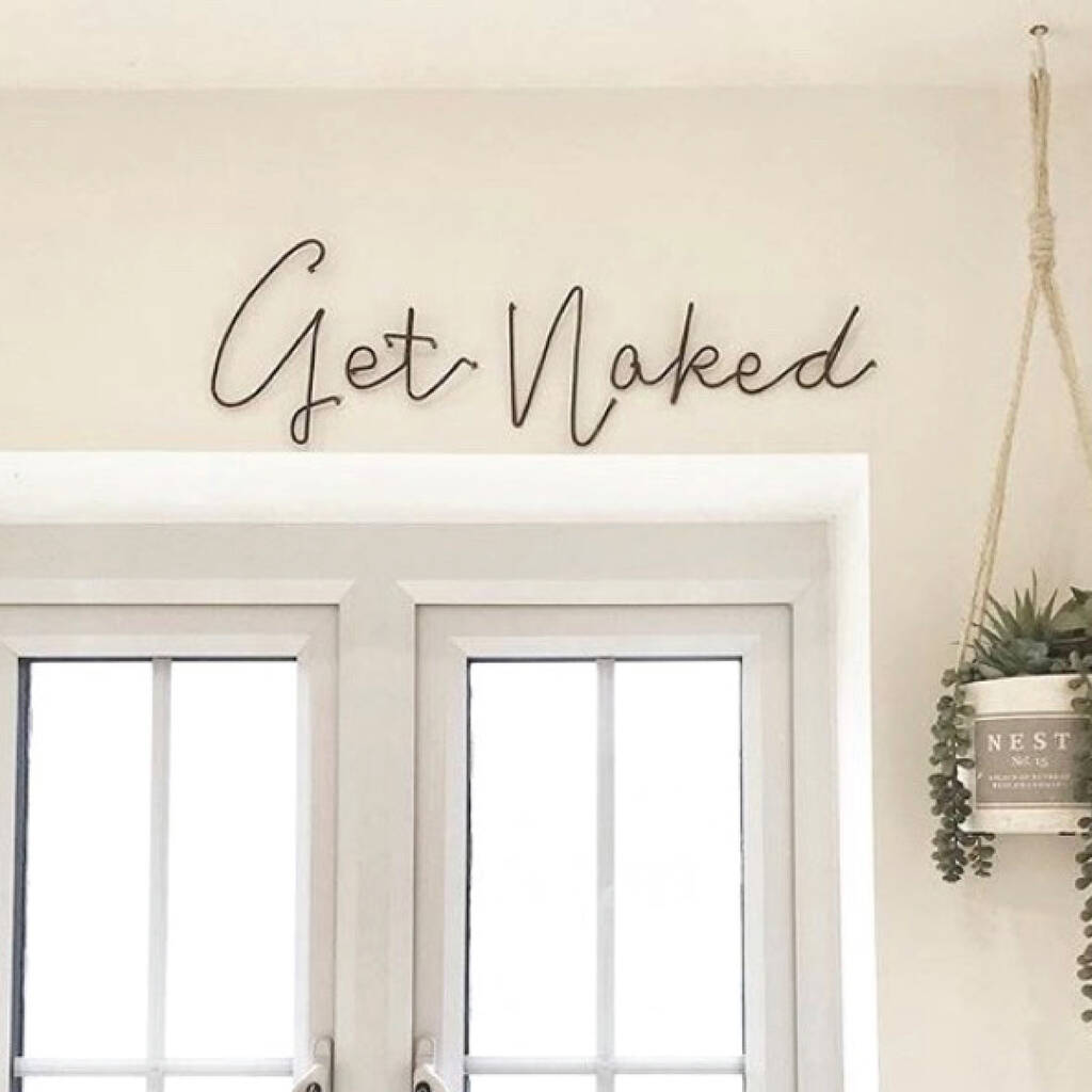 Get Naked' Wire Wall Art By Greyfox Design