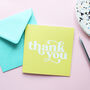 Typographic Thank You Card, thumbnail 1 of 2