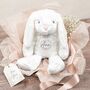 Personalised Soft Rabbit Teddy For New Baby Grey, thumbnail 5 of 5