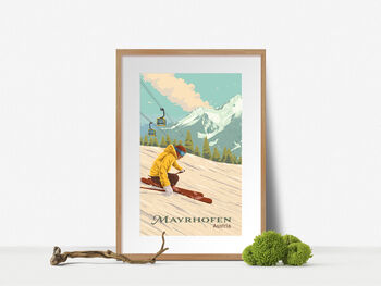 Mayrhofen Ski Resort Austria Travel Poster Art Print, 4 of 8