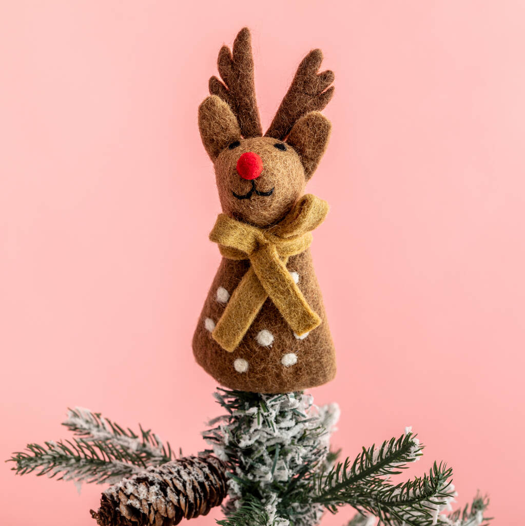 Rudolph The Reindeer Christmas Tree Topper By Postbox Party