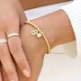 Personalised 18ct Gold Plated Initial Charm Bracelet, thumbnail 1 of 4