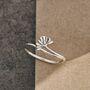 Sterling Silver Ginkgo Ring, thumbnail 3 of 8