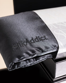 Silk Addict 100% Mulberry Silk Sleep Mask Black, 5 of 6