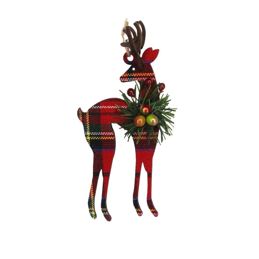 Tartan Reindeer Christmas Decoration By The Christmas Home ...