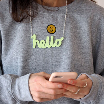Bright And Bold Hello Necklace, 6 of 8