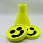 Smiley Face Coasters/ Trays Neon Yellow Set Of Two, thumbnail 5 of 12