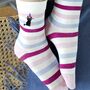 Personalised Black Cat Halloween Witch Soft Socks Gift, thumbnail 3 of 5
