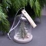 Personalised Paper Christmas Tree Glass Dome Decoration, thumbnail 5 of 12