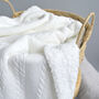 Personalised White Knitted Blanket With Bow, thumbnail 6 of 8