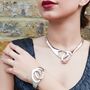 Interlocking Solid Silver Circles Bangle, thumbnail 2 of 7