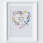 A Mother Like No Other Quote Art Print Floral Heart, thumbnail 2 of 2