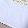 White Christening Personalised Towel, thumbnail 4 of 7