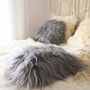 Grey Sheepskin Long Hair Cushion By Onaie, thumbnail 4 of 7