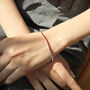 Garnet Gemstone Sterling Silver Tennis Bracelet, thumbnail 2 of 5