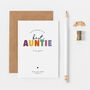 Personalised Best Auntie Birthday Card, thumbnail 1 of 2