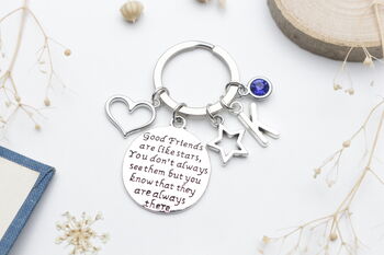 Good Friends Are Like Stars, Personalised Keyring, 6 of 11