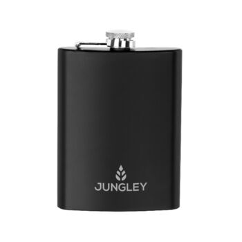 Personalised Stainless Steel 8oz Hip Flask, 3 of 4