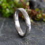 3mm Platinum Wedding Band With Hammer Effect, thumbnail 1 of 4