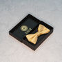 Champagne Gold Textured Tie Set And Socks Wedding Groomsmen Gift, thumbnail 3 of 6