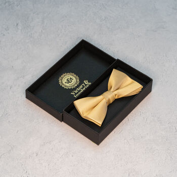 Champagne Gold Textured Tie Set And Socks Wedding Groomsmen Gift, 3 of 6
