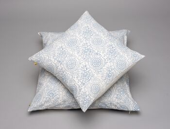 Pichola Floral Pattern Cushion Cover In French Grey, 5 of 7
