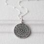 Sterling Silver Aztec Pendant Necklace, thumbnail 3 of 5