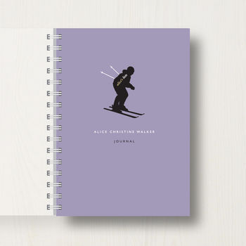 Personalised Skiing Lover's Journal Or Notebook, 7 of 10
