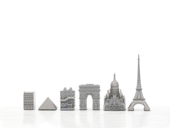 Stainless Steel Skyline Chess Set – Paris Edition, 5 of 6