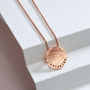 Personalised Medium Hammered Disc Necklace, thumbnail 4 of 10