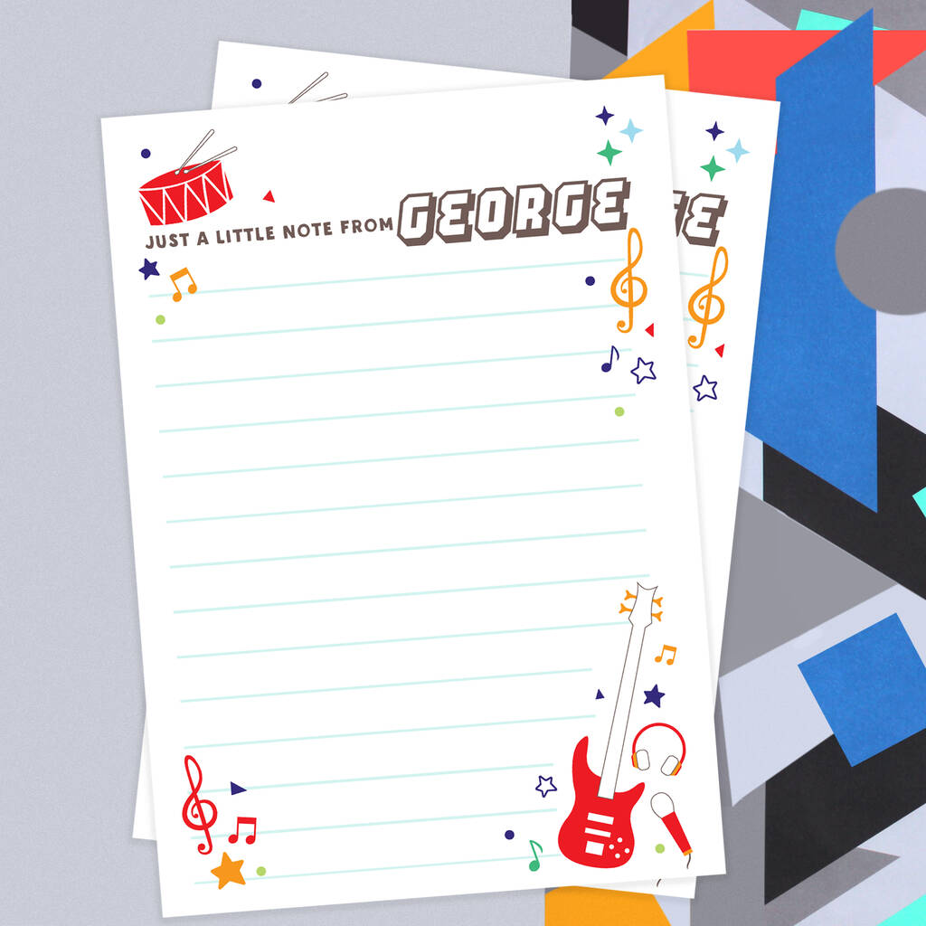 personalised boy's writing set by sweet dimple