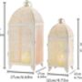 Two Vintage Decorative Candle Lantern Hollow Patterned, thumbnail 6 of 6