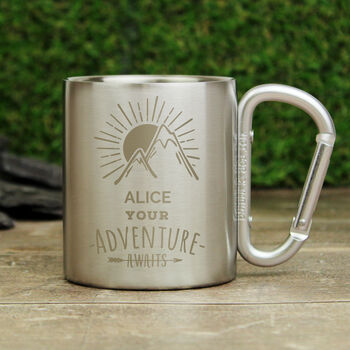 Personalised Your Adventure Awaits Stainless Steel Mug, 3 of 5