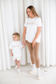 Mini Embroidered T Shirt With Optional Matching Mama, 5 of 9