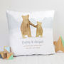 Personalised Father And Child Bear Cushion Gift For Dad, thumbnail 6 of 10