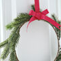 Christmas Wreath Decorations With Red Ribbon, thumbnail 2 of 3