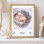 Personalised New Baby Birth Announcement Photo Art, thumbnail 5 of 11