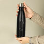 Personalised Heart Black Metal Insulated Drinks Bottle, thumbnail 6 of 6