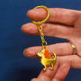 Cute Dog Bag Charm And Keyring Gold Plated, thumbnail 4 of 4