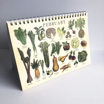 Fruit And Vegetable Desk Calendar, UK Version, 8 of 12