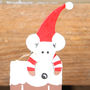 Mouse In Chimney Christmas Tree Decoration, thumbnail 2 of 2