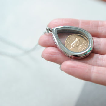 70th/80th Birthday Farthing Locket Necklace, 3 of 12