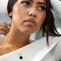 Black Onyx Clover Necklace, thumbnail 3 of 5