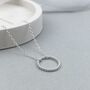 The Halo Helm Necklace Silver Or 12ct Gold Filled Hoop, thumbnail 2 of 4