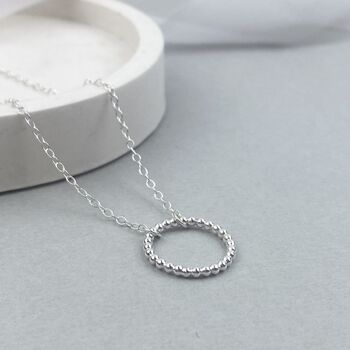 The Halo Helm Necklace Silver Or 12ct Gold Filled Hoop, 2 of 4
