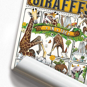 Giraffes In The Bathroom, Funny Bathroom Art, 4 of 7
