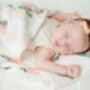 Rose Floral Cotton Muslin Swaddle Blanket, thumbnail 2 of 2