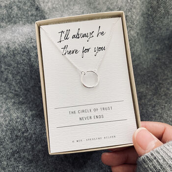 Silver Circle Necklace. Always There For You, 2 of 5
