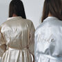 Champagne Embroidered Bridesmaid Robes, thumbnail 1 of 5